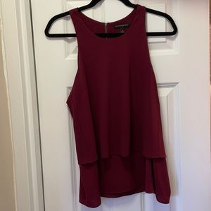 Maroon tiered top - Banana Republic